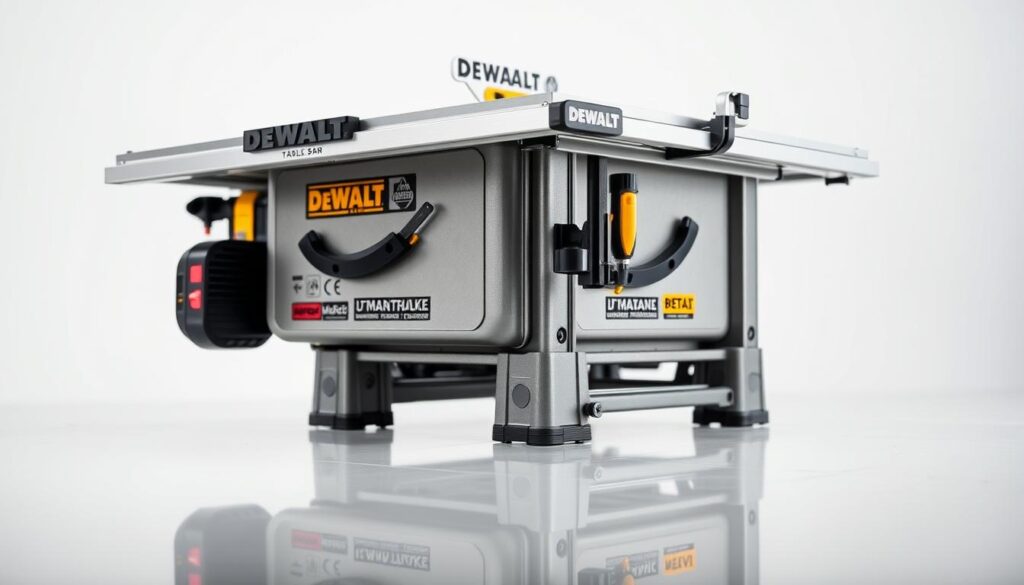 how to attach multi track fence to dewalt table saw